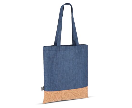 Tragetasche R-PET &amp; Kork 35 x 40cm Dunkelblau -  LT91393-N0010