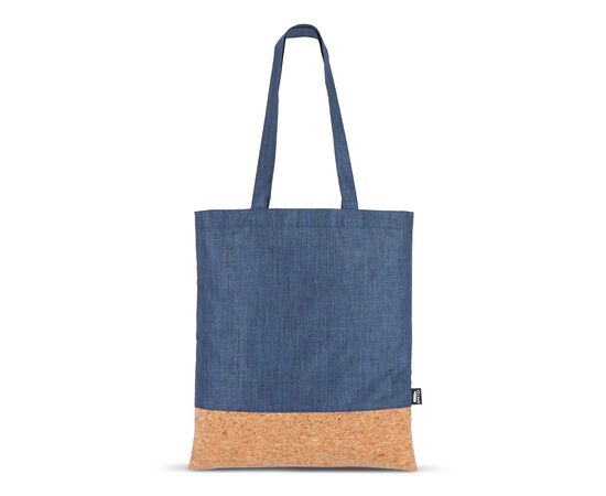 Tragetasche R-PET &amp; Kork 35 x 40cm Dunkelblau -  LT91393-N0010