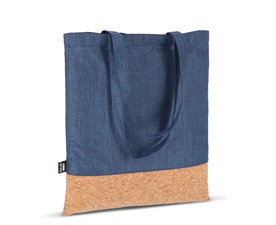 Tragetasche R-PET &amp; Kork 35 x 40cm Dunkelblau -  LT91393-N0010