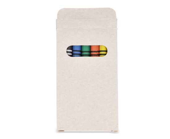 6 crayons gras de couleur dans une boîte en brique de lait recyclé Écru -  LT91523-N0054