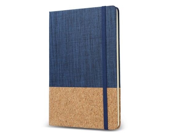Notizbuch R-PET &amp; Kork A5 Dunkelblau -  LT92085-N0010