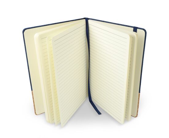 Notizbuch R-PET &amp; Kork A5 Dunkelblau -  LT92085-N0010