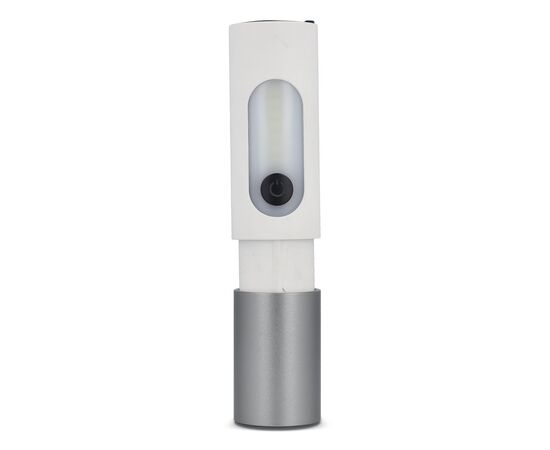 Lampe de poche LED rechargeable 10 W avec fonction zoom 300 lm Blanc -  LT93319-N0001