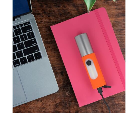 Lampe de poche LED rechargeable 10 W avec fonction zoom 300 lm Blanc -  LT93319-N0001