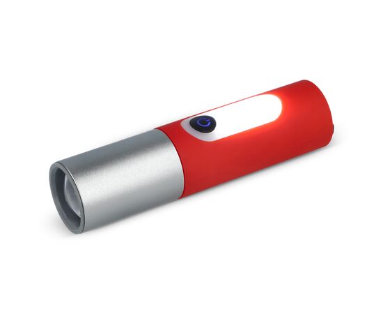 Lampe de poche LED rechargeable 10 W avec fonction zoom 300 lm Rouge -  LT93319-N0021