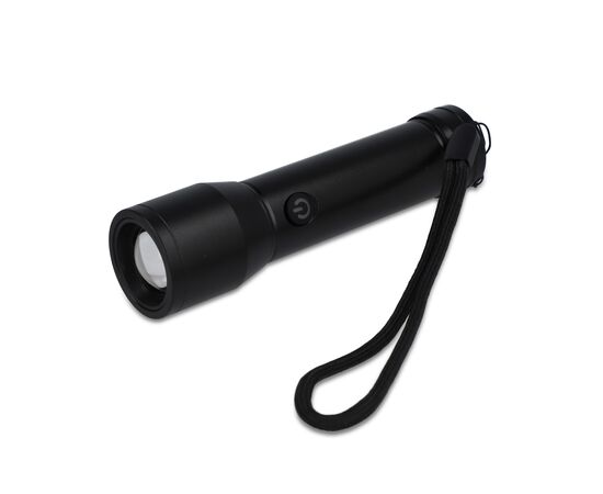 Wiederaufladbare Taschenlampe aus recyceltem Aluminium IPX4 Schwarz -  LT93321-N0002