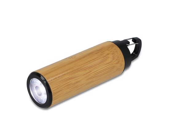 Bambus-Taschenlampe mit Clip Natur -  LT93322-N0094