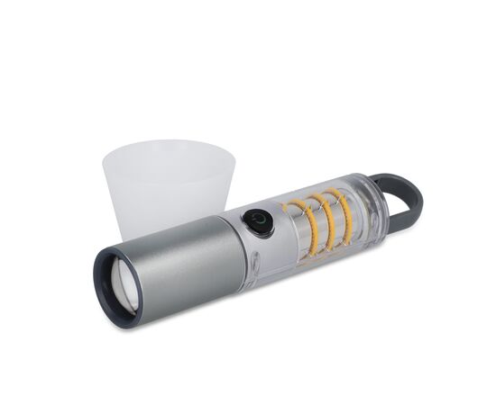 Multi-functional flashlight recycled materials Silver -  LT93323-N0005