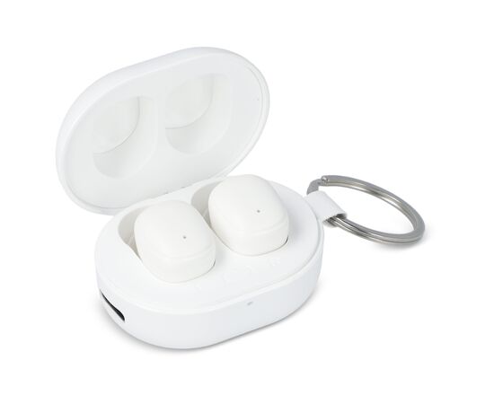 Mini Wireless Earbuds Keychain size White -  LT95602-N0001