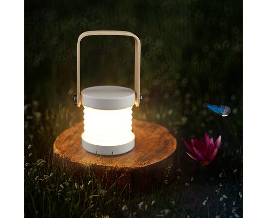 Lampe LED multifonctionnelle Coollux avec poignée en bambou Blanc - Coollux LT40724-N0001