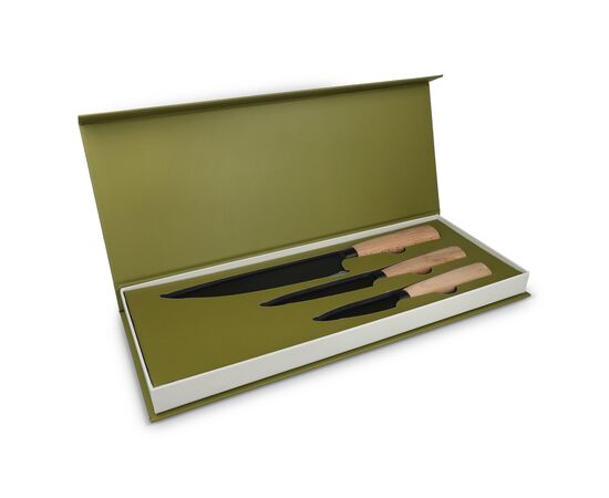 InSideOut 3 Stück Essential Messer Set Ravn Holz - InSideOut LT57202-N0093