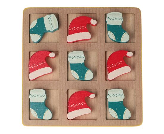InSideOut Weihnachts-Tic-Tac-Toe aus Holz Neon sortiment - InSideOut LT57401-N0099