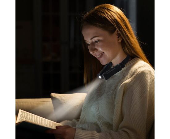 Wiederaufladbare, freihändige Nackentaschenlampe Schwarz -  LT93330-N0002