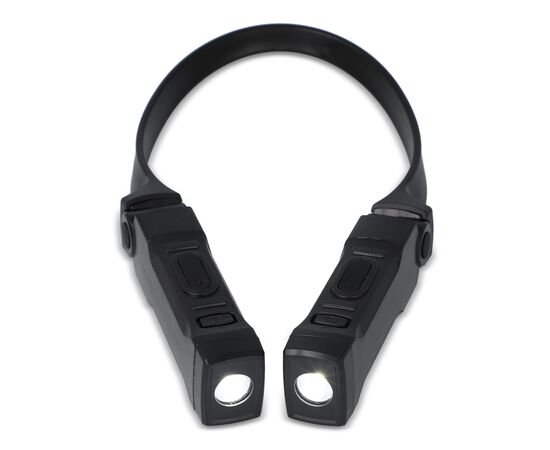 Wiederaufladbare, freihändige Nackentaschenlampe Schwarz -  LT93330-N0002