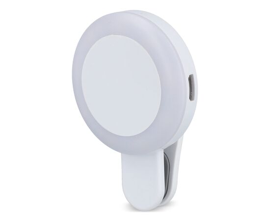 Universelle tragbare Selfie-LED-Leuchte mit 3 Helligkeitsstufen Weiß -  LT95662-N0001