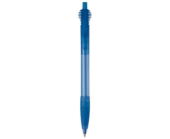 Cosmo ball pen transparent rubber round clip Transparent blue -  LT87624-N0411