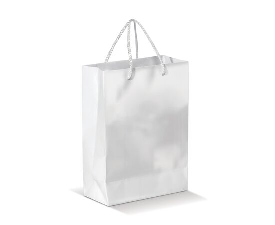 Laminierte Papiertasche, klein Weiß -  LT91511-N0001