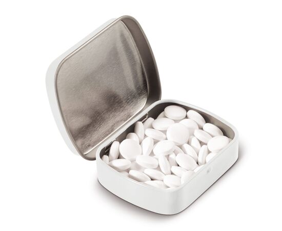 Mini Pfefferminzdose Weiß -  LT91795-N0001