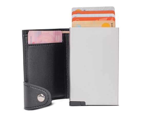 Kartenetui mit RFID-Schutz Schwarz, Silber -  LT92190-N0205