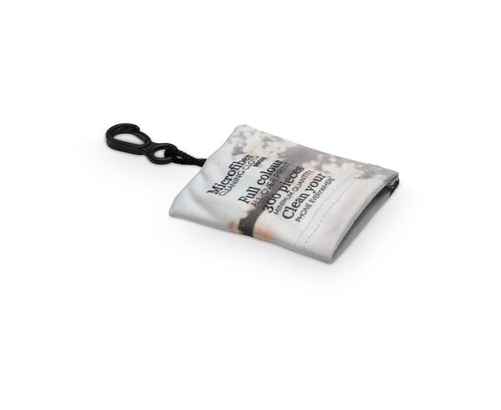 Keychain with microfiber cloth anti-bacterial White, Transparent - empty LT95028-N0995