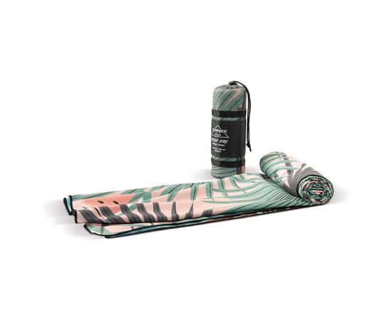 Sneldrogende strandhanddoek met custom-made print en tas Wit, Transparant -  LT95042-N0995