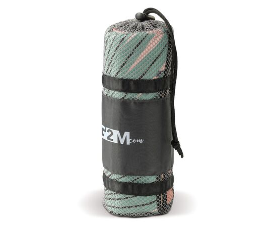 Sneldrogende strandhanddoek met custom-made print en tas Wit, Transparant -  LT95042-N0995