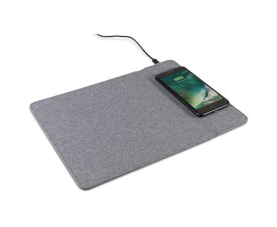 Mousepad with wireless charging pad 5W Grey - empty LT95091-N0061