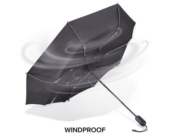 Luxuriöser 23” Wende-Regenschirm mit automatischer Öffnung und Schließung Schwarz -  LT97100-N0002