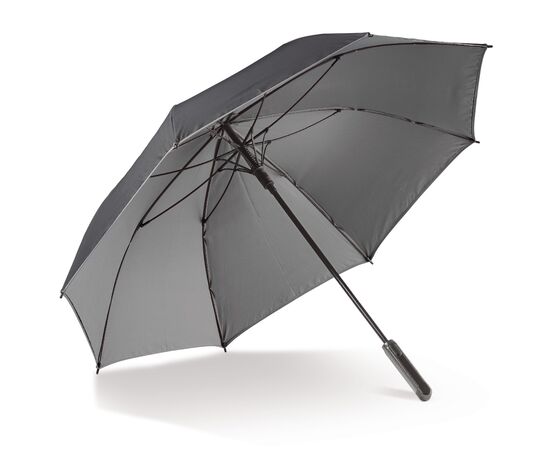 Deluxe dubbellaagse paraplu 25 auto open Zwart, Grijs -  LT97101-N0261