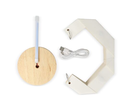 Lampe LED en papier pliable Coollux Luna 25cm, inspirée de l'Origami Nature - Coollux LT40727-N0094