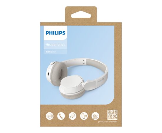 TAH3209 |Philips Bluetooth on ear Kopfhörer mit 25 Stunden Spielzeit Weiß - Philips Audio LT42250-N0001