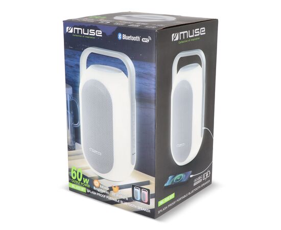 ML-625| Muse Ambient Light Bluetooth-Lautsprecher für den Innen-und Außenbereich Weiß - Muse LT55025-N0001