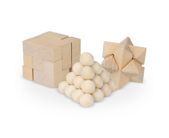 3-in-1 denkspel Hout, Hout -  LT90757-N9393