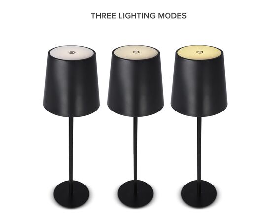 Lampe de table rechargeable Noir -  LT91102-N0002