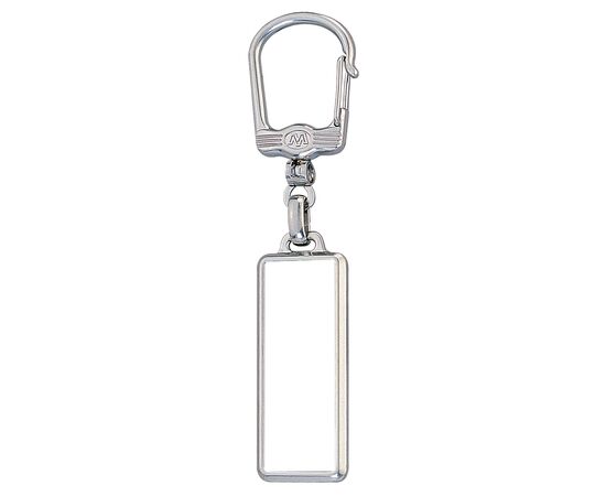 Sleutelhanger metaal 2 zijdig Zilvermat -  LT99610-N0091