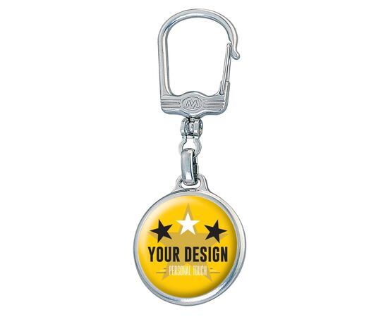 Porte-clés métal rond Argent mat -  LT99618-N0091