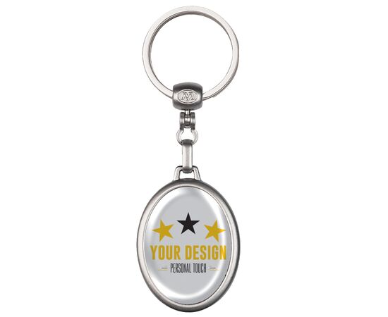 Keyring metal, oval Matt silver -  LT99652-N0091
