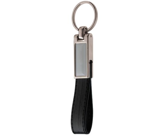 Porte-clés doming rectangulaire Noir -  LT99703-N0002
