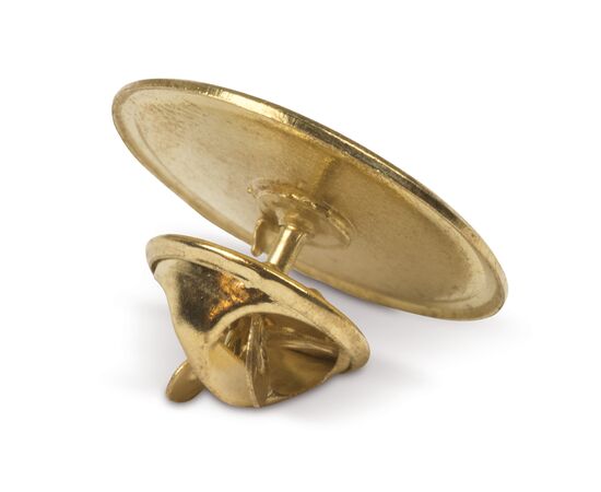 Badge metalen pin Ø20mm Goud satijn -  LT99735-N0092