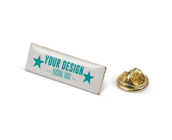 Metal pin, rectangle  30x10mm Gold satin -  LT99742-N0092