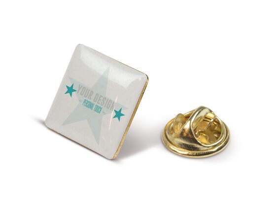 Pins carré 15x15mm Or satiné -  LT99744-N0092