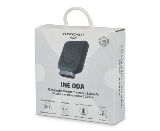4026 - Xoopar Ine Oda Wireless Powerbank Compatible avec MagSafe 5000 mAh Noir - Xoopar LT41416-N0002