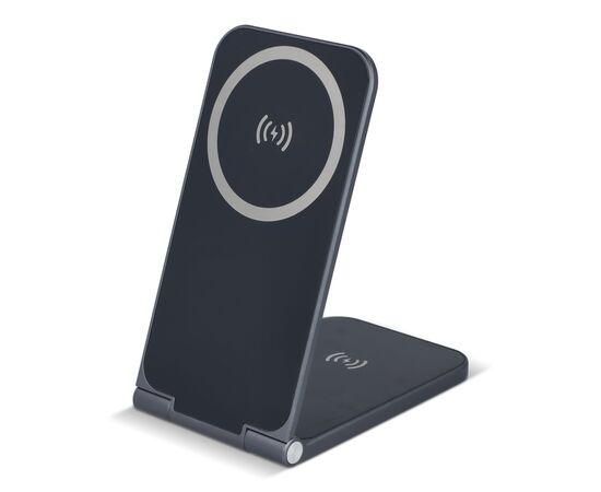 2255 -Xoopar Zero 2 in 1 Drahtloses Ladegerät Kompatibel mit MagSafe Dunkelgrau - Xoopar LT41510-N0060