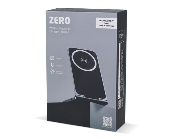 2255 -Xoopar Zero 2 in 1 Drahtloses Ladegerät Kompatibel mit MagSafe Dunkelgrau - Xoopar LT41510-N0060