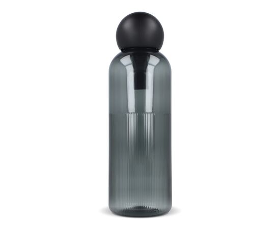 Sagaform Ture waterfles 600 ml Transparant, Zwart - Sagaform LT52056-N0402