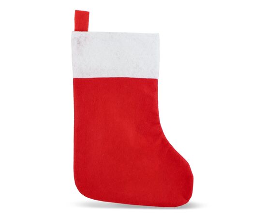 Vilten kerstsok 40 cm Wit, Rood -  LT90274-N0121