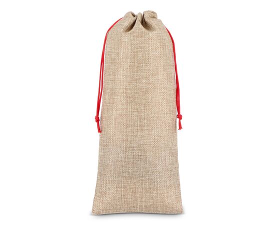 Pochette à vin en jute 14 x 34 cm Nature -  LT90277-N0094