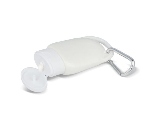 Lotion solaire avec mousqueton SPF30 en matériau recyclé Blanc -  LT91838-N0001