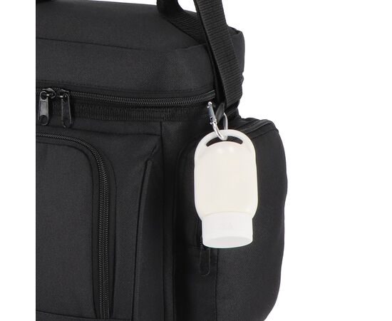 Lotion solaire avec mousqueton SPF30 en matériau recyclé Blanc -  LT91838-N0001