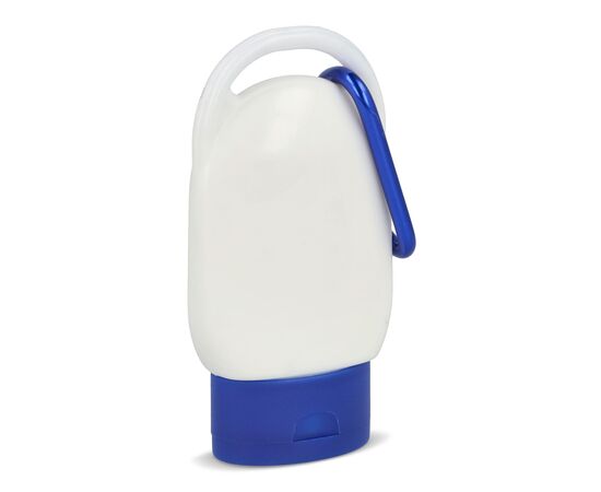 Sonnenschutzlotion mit Karabiner SPF30 aus recyceltem Material Blau -  LT91838-N0011